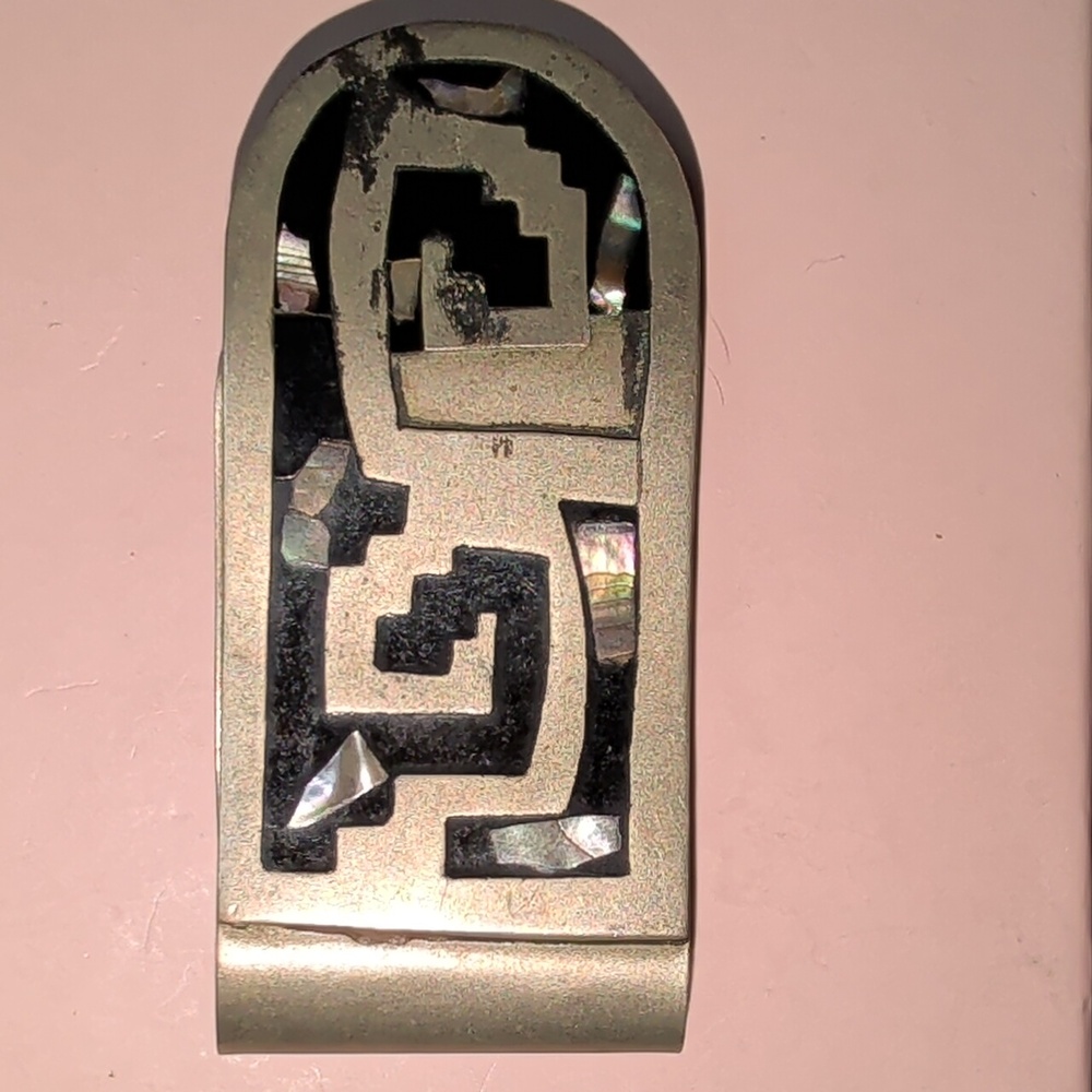Vintage silver Alpaca Mexico Money Clip